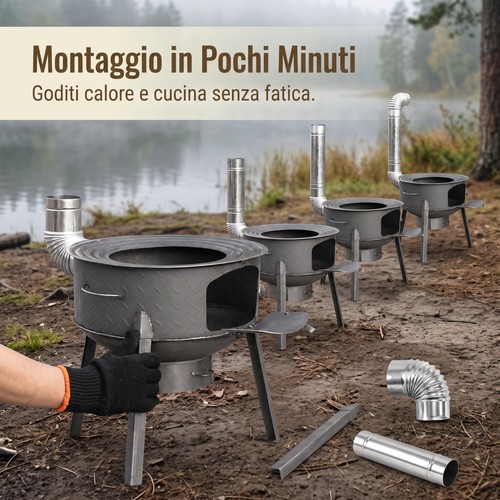 Stufa legna portatile - stufa, a